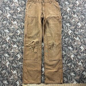 Carhartt Men's Double Knee Tan Cargo Pants